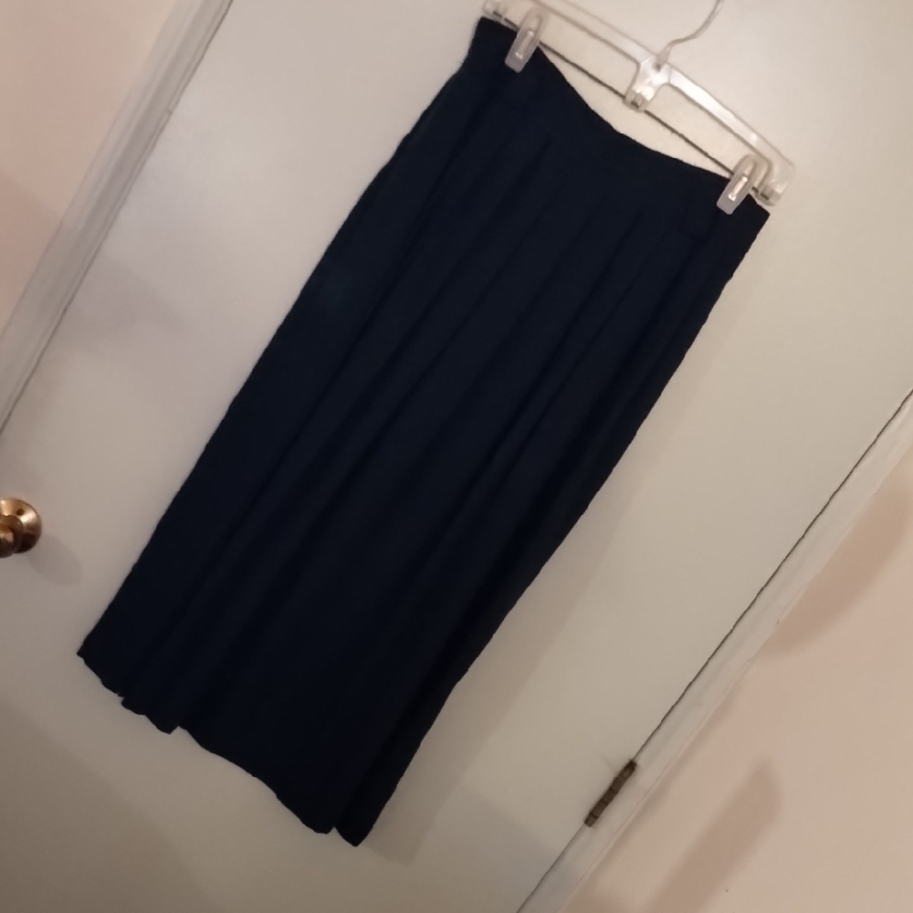 Navy Women's Midi Skirt